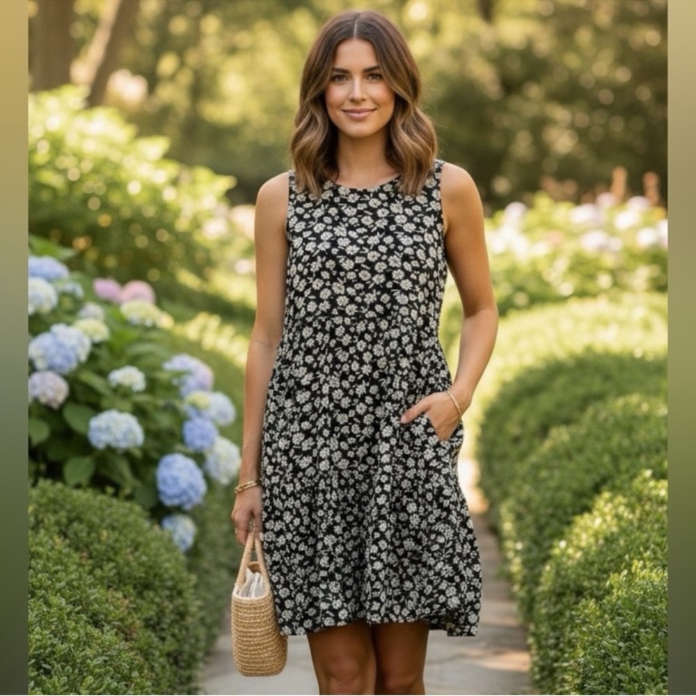 American Eagle Floral Tiered Summer Dress